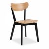 Roxby 2 Chairs Dining Set, Oak & Black