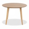 Roxby 4 Chairs Round Table Dining Set, Oak & Black