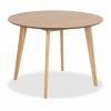 Roxby 4 Chairs Round Table Dining Set, Oak & Black