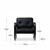 Rudolph Accent Chair, Black Leather