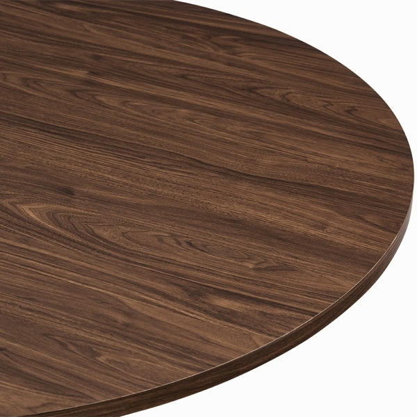 Sawyer 4 Seat Round Dining Table, Walnut Effect