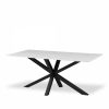 Sawyer 6 Seat Dining Table, White Ceramic
