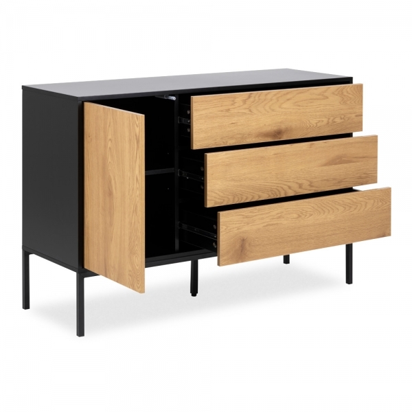 seaford-3-drawer-sideboard-oak-black-p42089-2835802_image Seaford 3 Drawer Sideboard, Oak & Black
