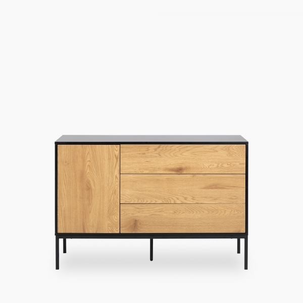 seaford-3-drawer-sideboard-oak-black-p42089-2846296_image Seaford 3 Drawer Sideboard, Oak & Black