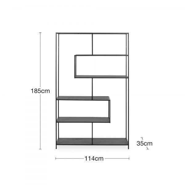 Seaford Large Display Unit, Black Ash