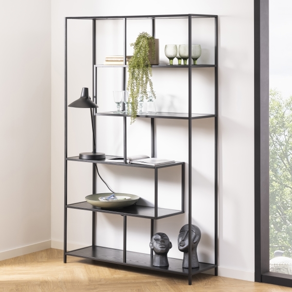 Seaford Large Display Unit, Black Ash