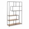 Seaford Large Display Unit, Oak & Black