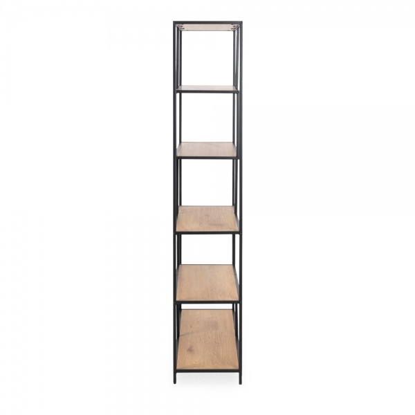 Seaford Large Display Unit, Oak & Black