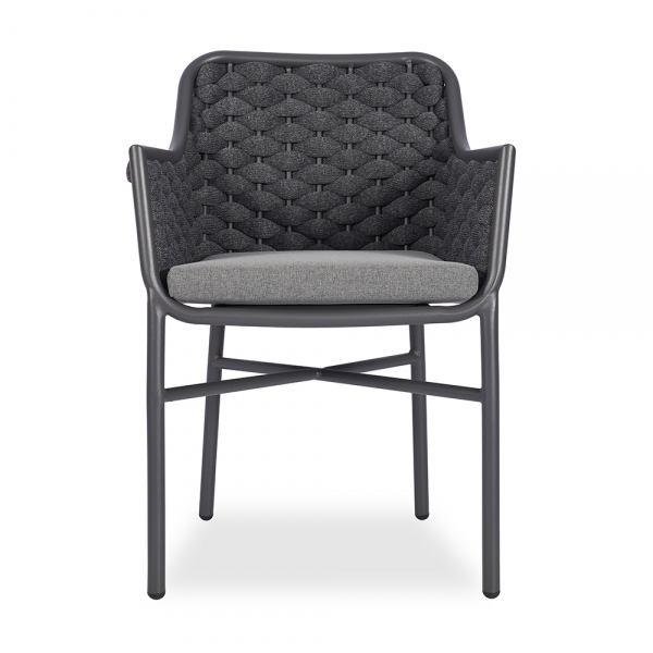 Sidney Armchair, Grey Textilene Weave