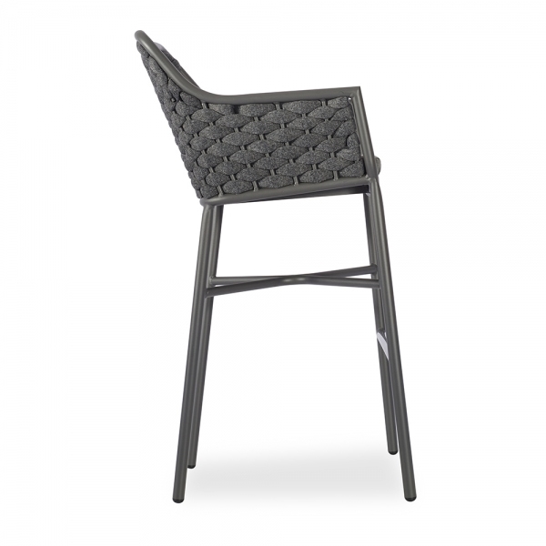 Sidney Bar Stool, Grey Textilene Weave