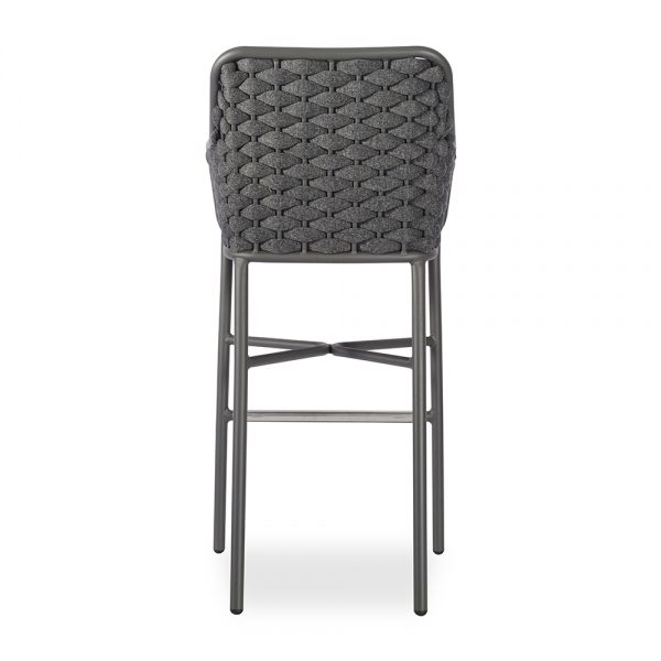 Sidney Bar Stool, Grey Textilene Weave