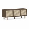 Soller Large TV Stand, Walnut Effect & Cane