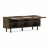 Soller Large TV Stand, Walnut Effect & Cane