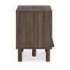 Soller Large TV Stand, Walnut Effect & Cane