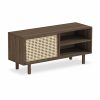 Soller TV Stand, Walnut Effect & Cane