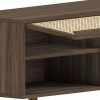 Soller TV Stand, Walnut Effect & Cane