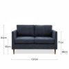 Sylvie 2 Seater Sofa, Anthracite Grey
