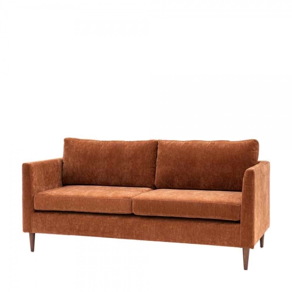 Sylvie 3 Seater Sofa, Paprika Orange