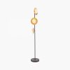 Temuka Floor Lamp, Black & Brass