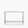 Tovia Console Table, Glass & Bronze