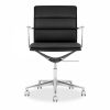 Urma Low Back Office Chair, Black & Chrome