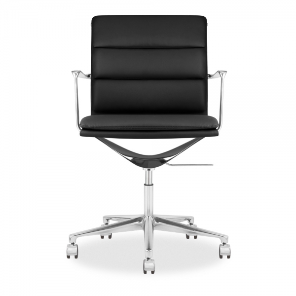 Urma Low Back Office Chair, Black & Chrome