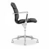 Urma Low Back Office Chair, Black & Chrome