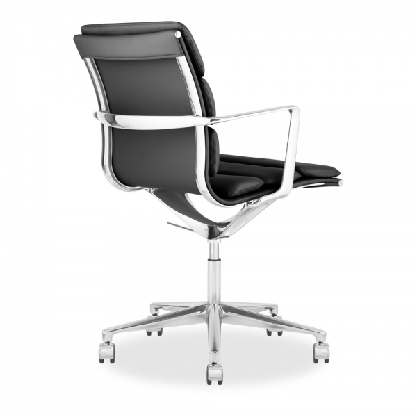 Urma Low Back Office Chair, Black & Chrome