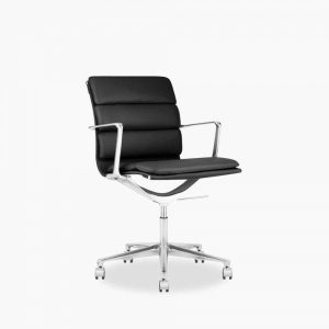 Urma Low Back Office Chair, Black & Chrome