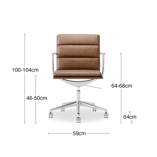 urma-low-back-office-chair-vintage-tan-chrome-p41477-2875078_image Urma Low Back Office Chair, Vintage Tan & Chrome