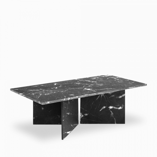 Vega Coffee Table, Onyx Black Marble