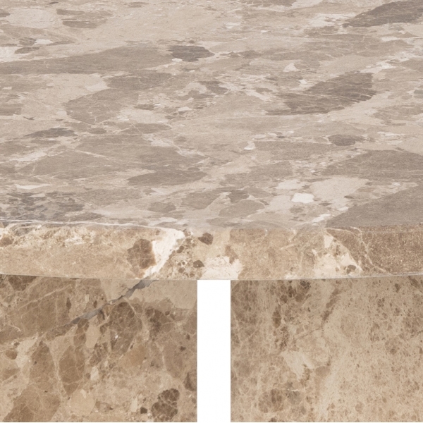 Vega Round Coffee Table, Latte Marble