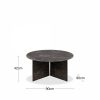 Vega Round Coffee Table, Storm Grey Marble
