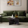 Vega Round Coffee Table, Storm Grey Marble