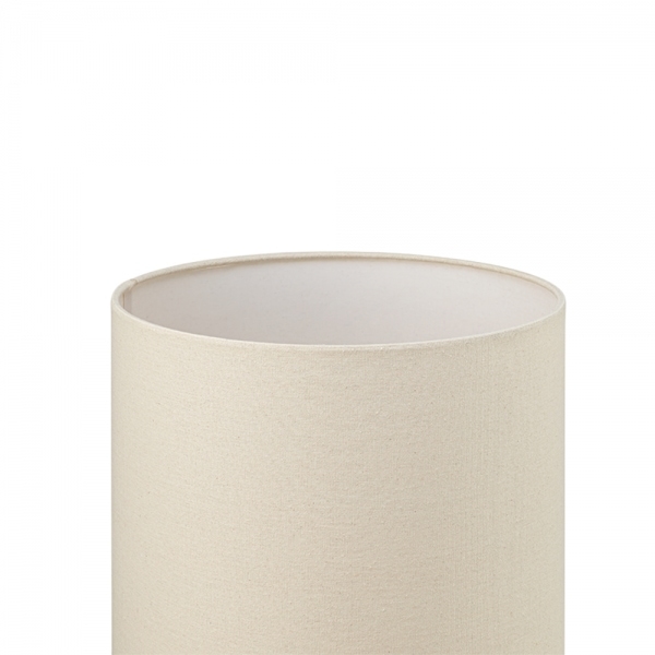 Wynter Floor Lamp, White Linen & Walnut