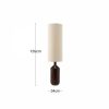 Wynter Floor Lamp, White Linen & Walnut