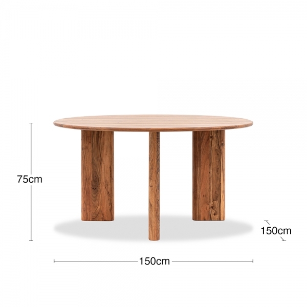 yette-4-seat-round-dining-table-acacia-wood-p44662-2867651_image Yette 4 Seat Round Dining Table, Acacia Wood