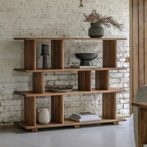Yette Bookcase & Display Unit, Acacia Wood